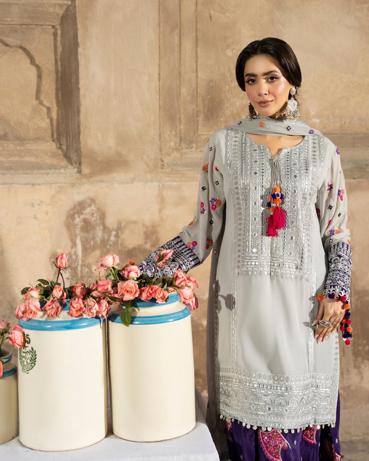 Karma Saj Dhaj 526 Silver & Royal Purple