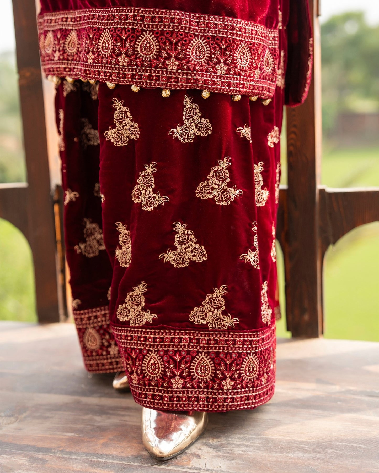 Karma Sehar Velvet 489 Deep Red