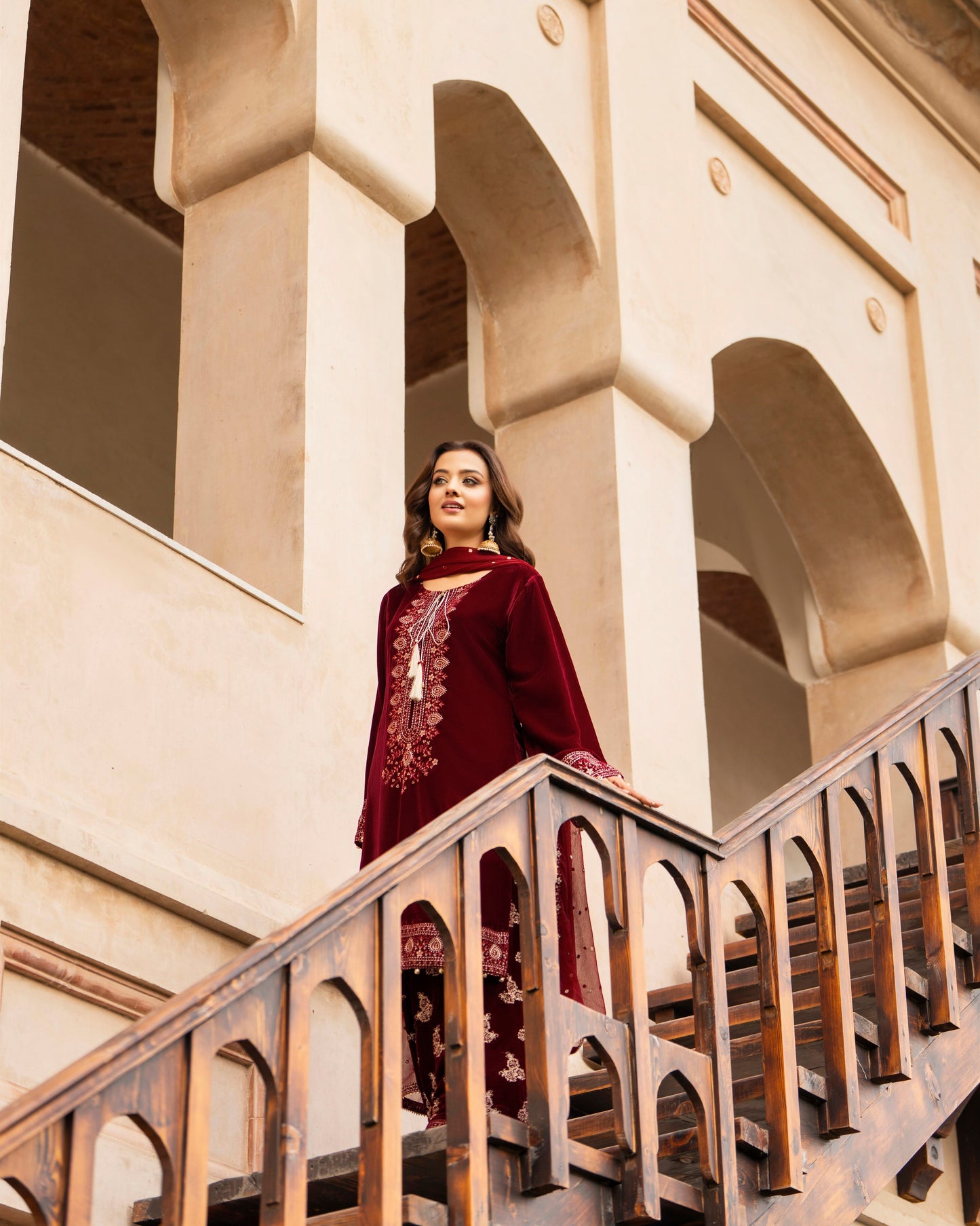 Karma Sehar Velvet 489 Deep Red