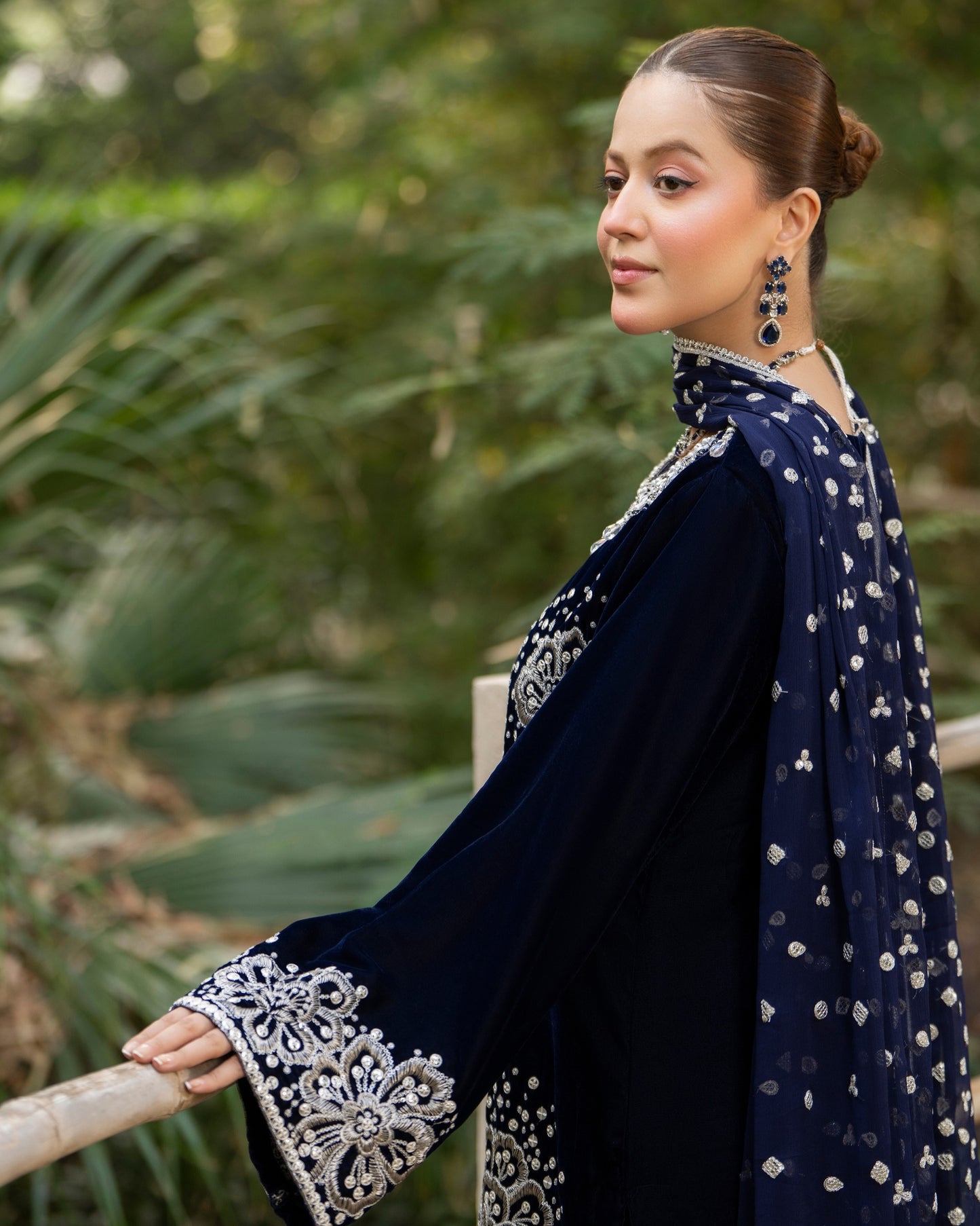 Karma Sehar Velvet 491 Deep Blue