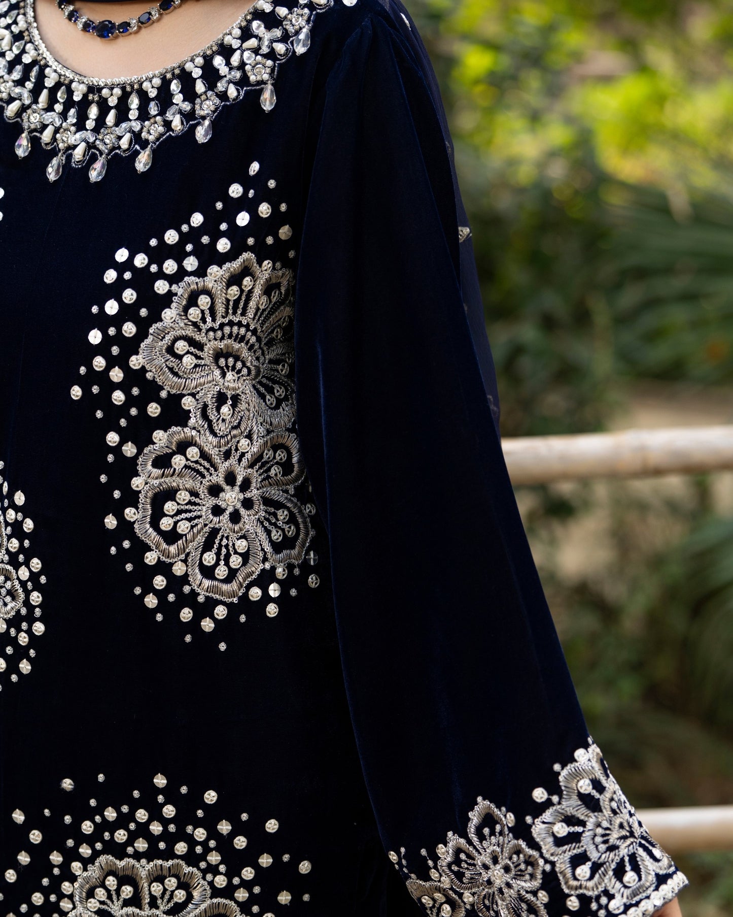 Karma Sehar Velvet 491 Deep Blue