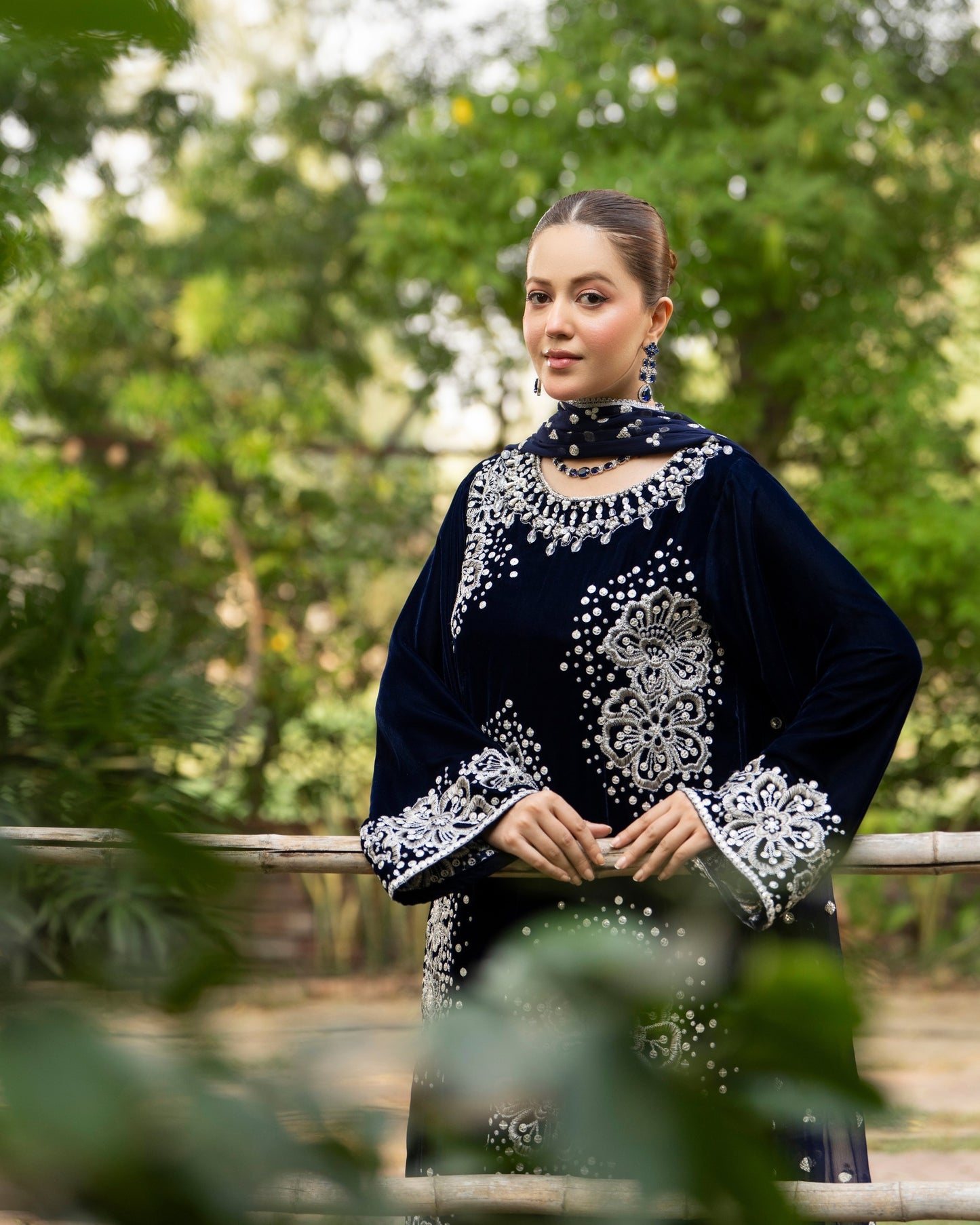 Karma Sehar Velvet 491 Deep Blue