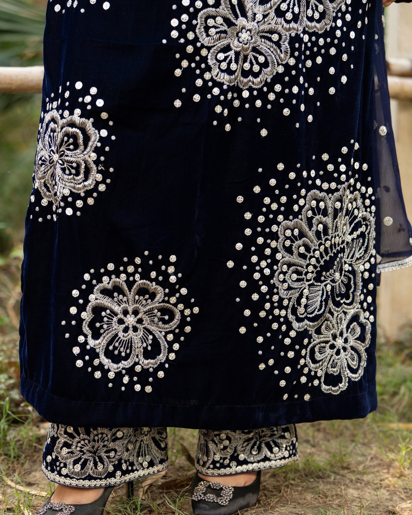 Karma Sehar Velvet 491 Deep Blue