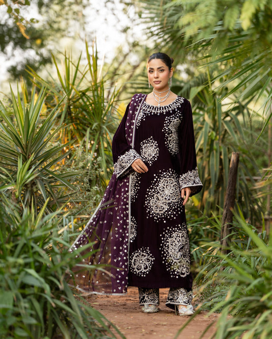 Karma Sehar Velvet 491 Plum