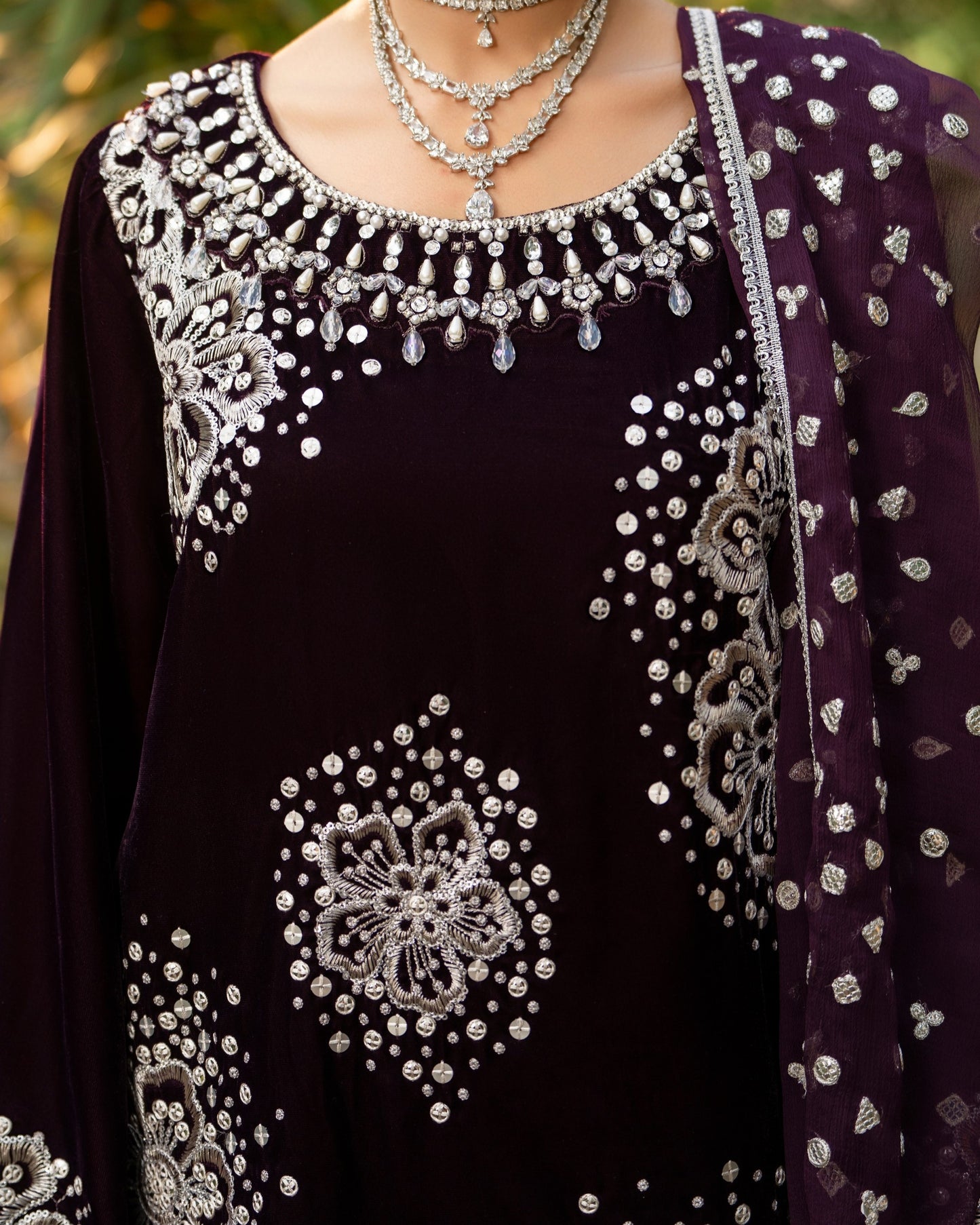 Karma Sehar Velvet 491 Plum