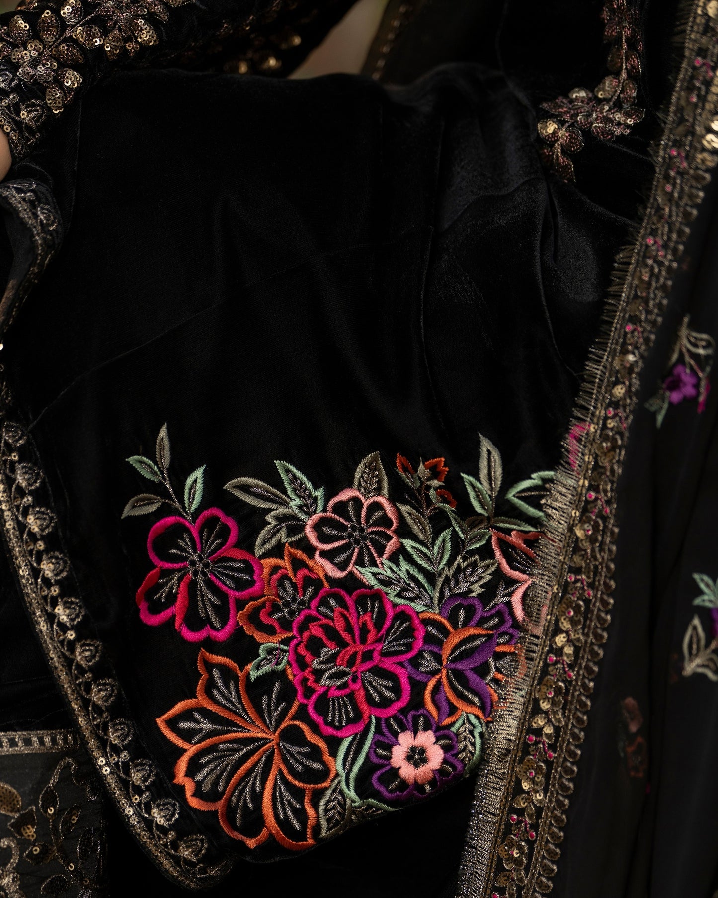 Karma Sehar Velvet 490 Pitch Black