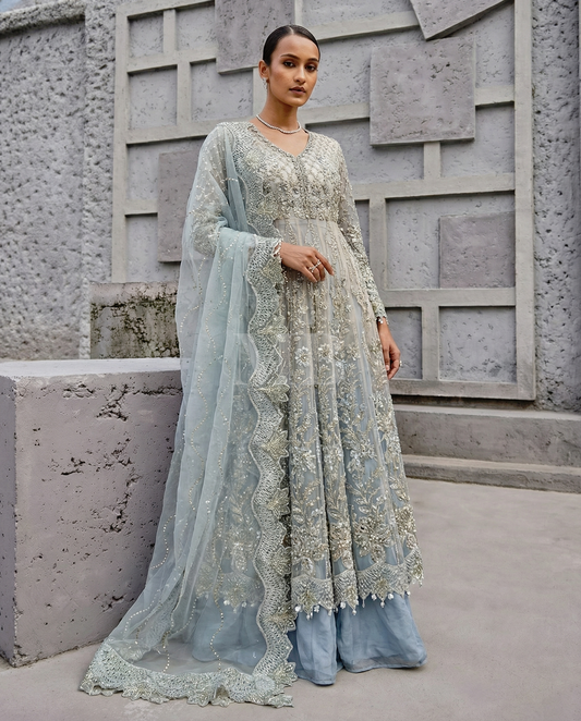 Steel Blue Dream Frock Ensemble