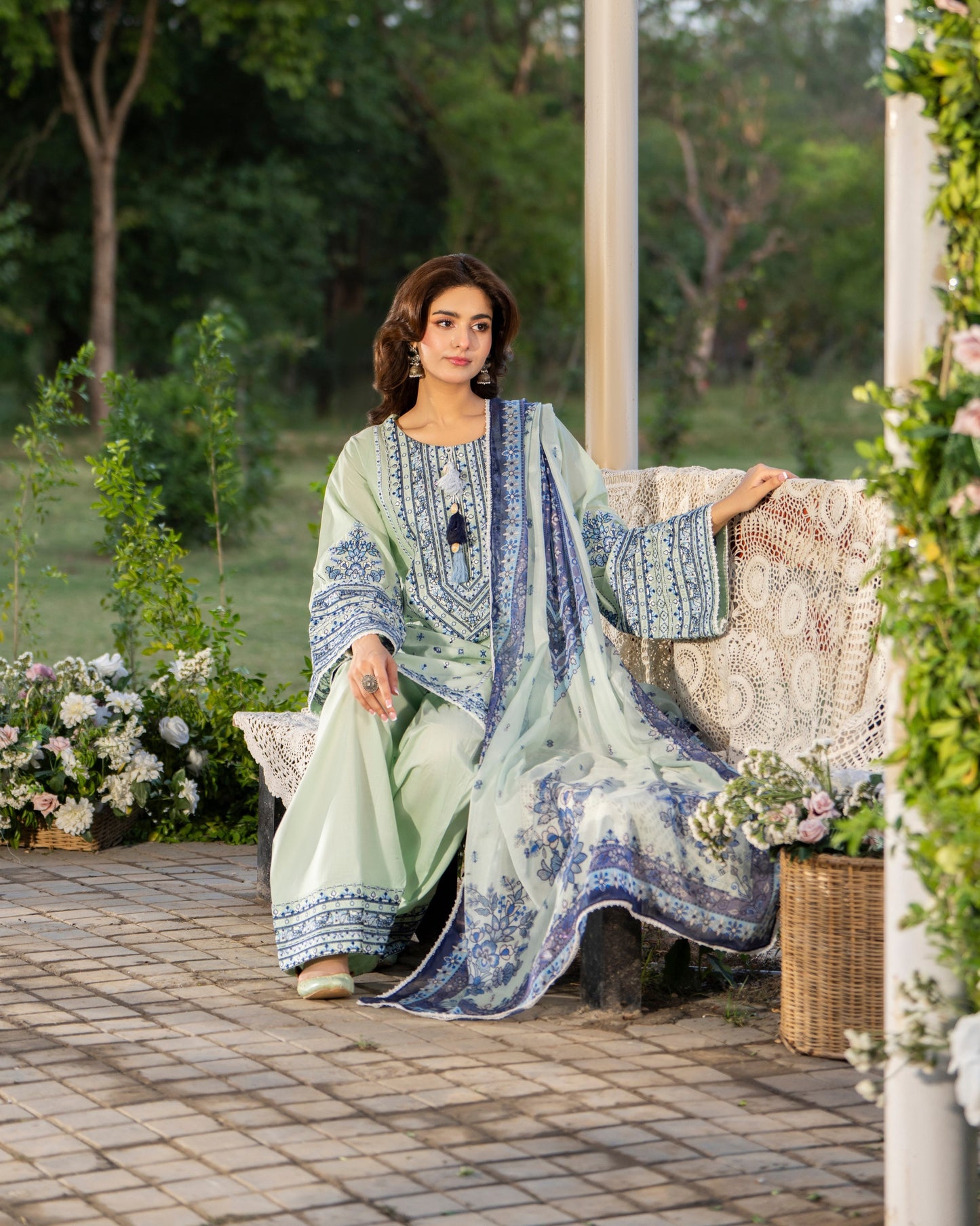 Karma Sunehri 1579 Seafoam Green