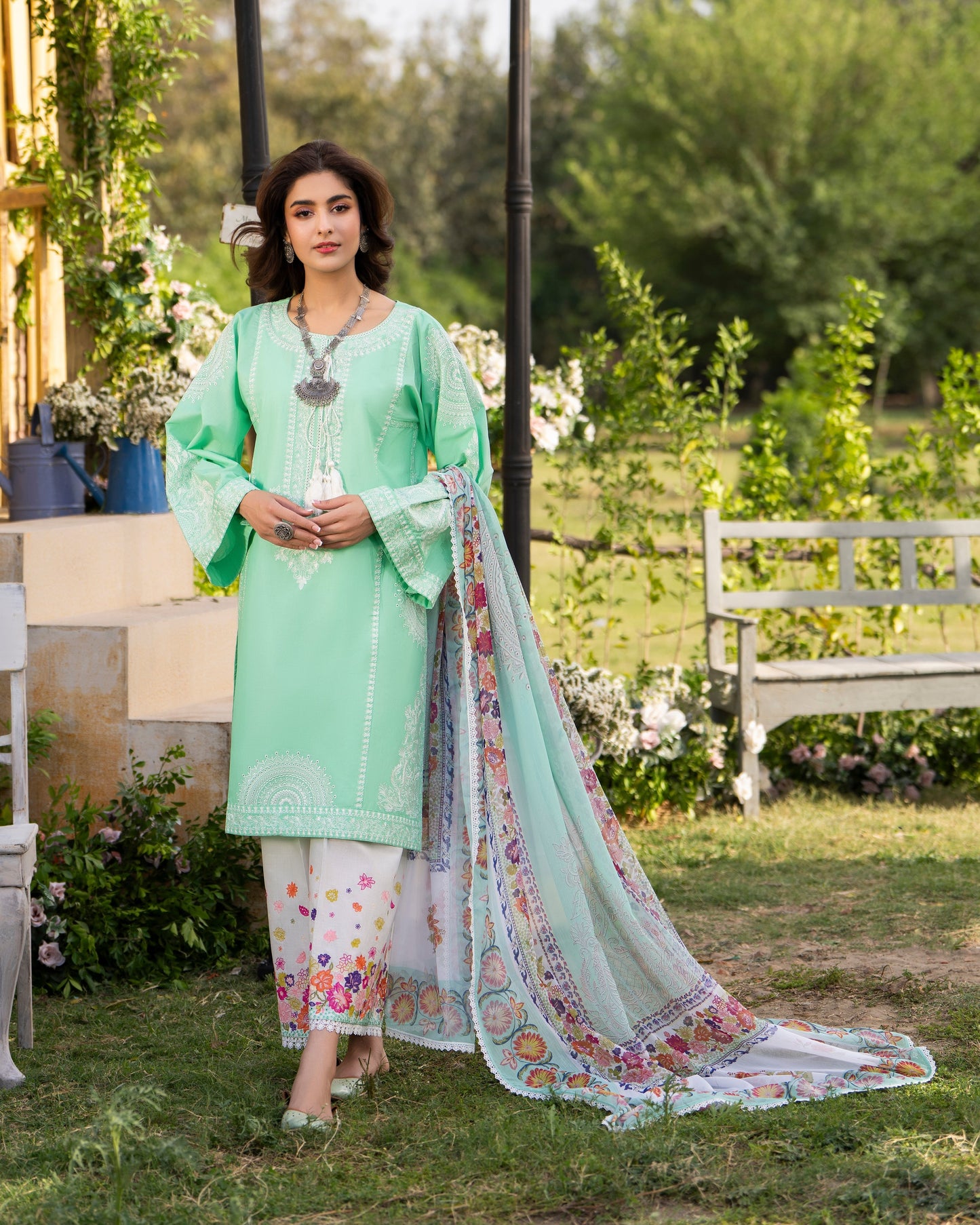Karma Sunehri 1574 Mint Green