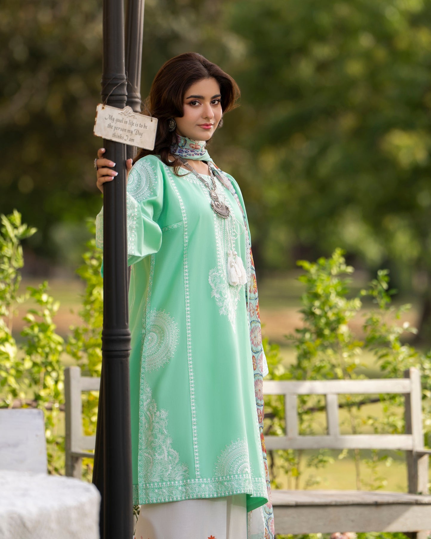 Karma Sunehri 1574 Mint Green
