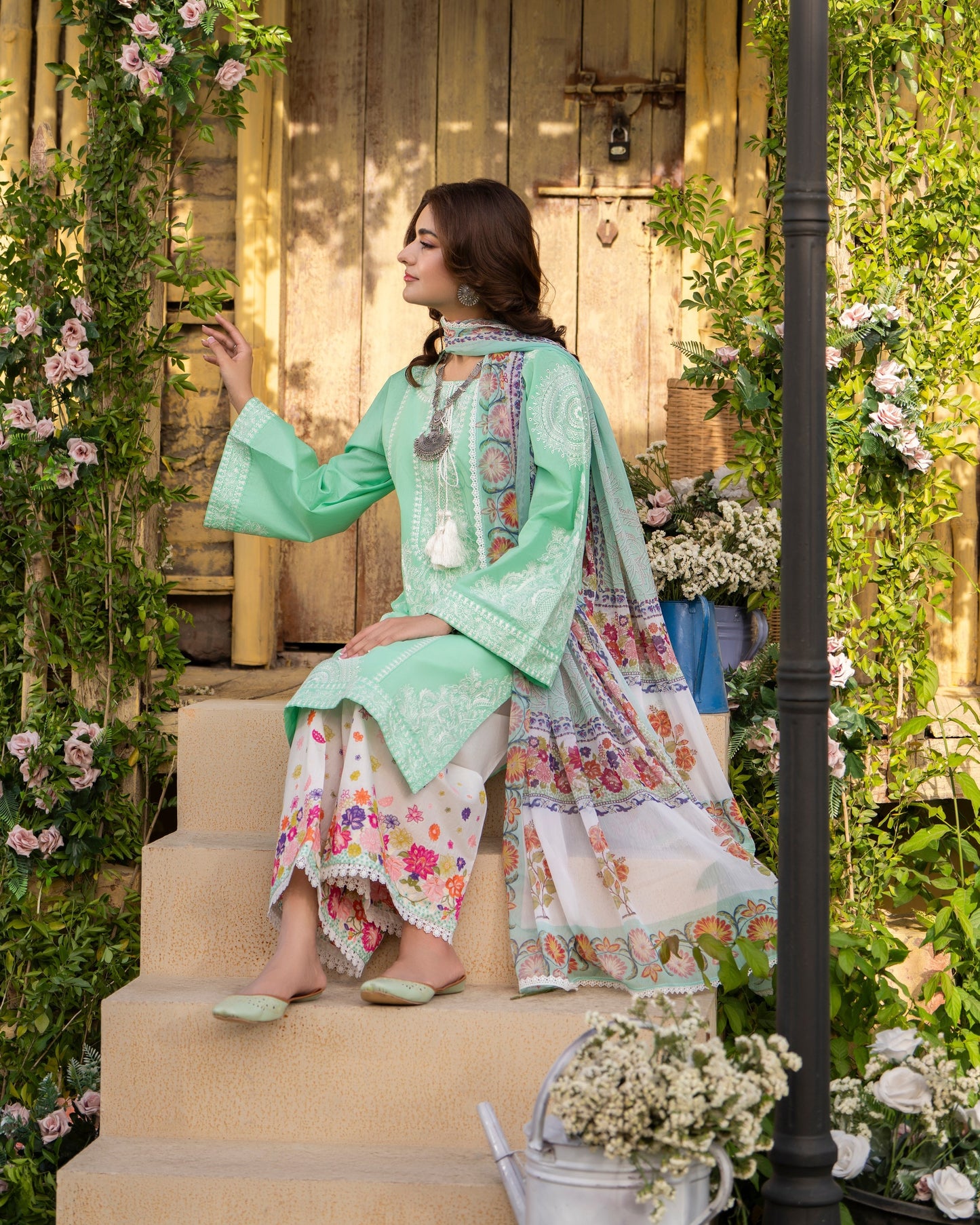 Karma Sunehri 1574 Mint Green