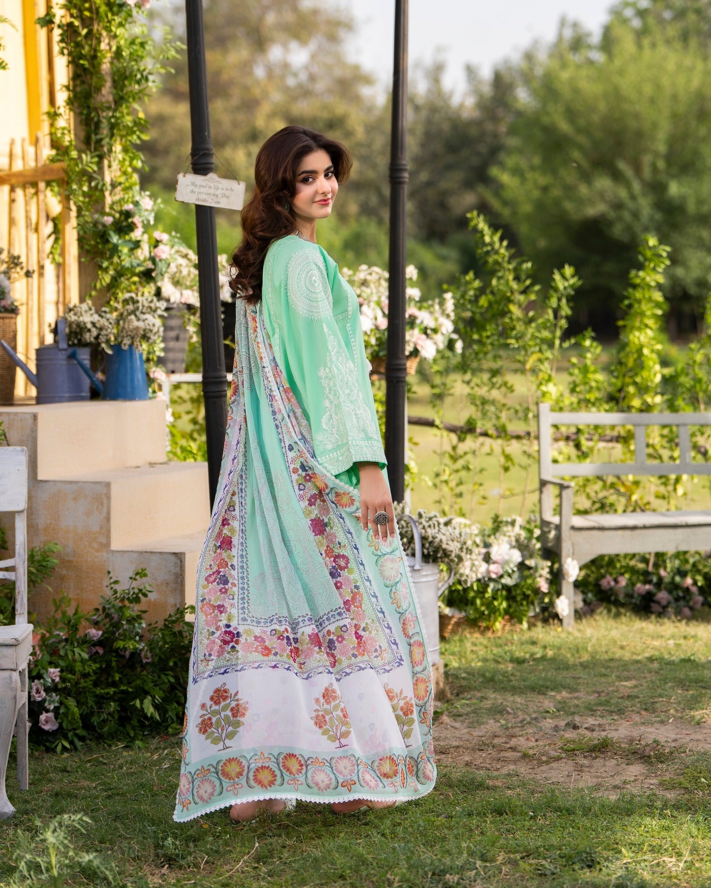 Karma Sunehri 1574 Mint Green