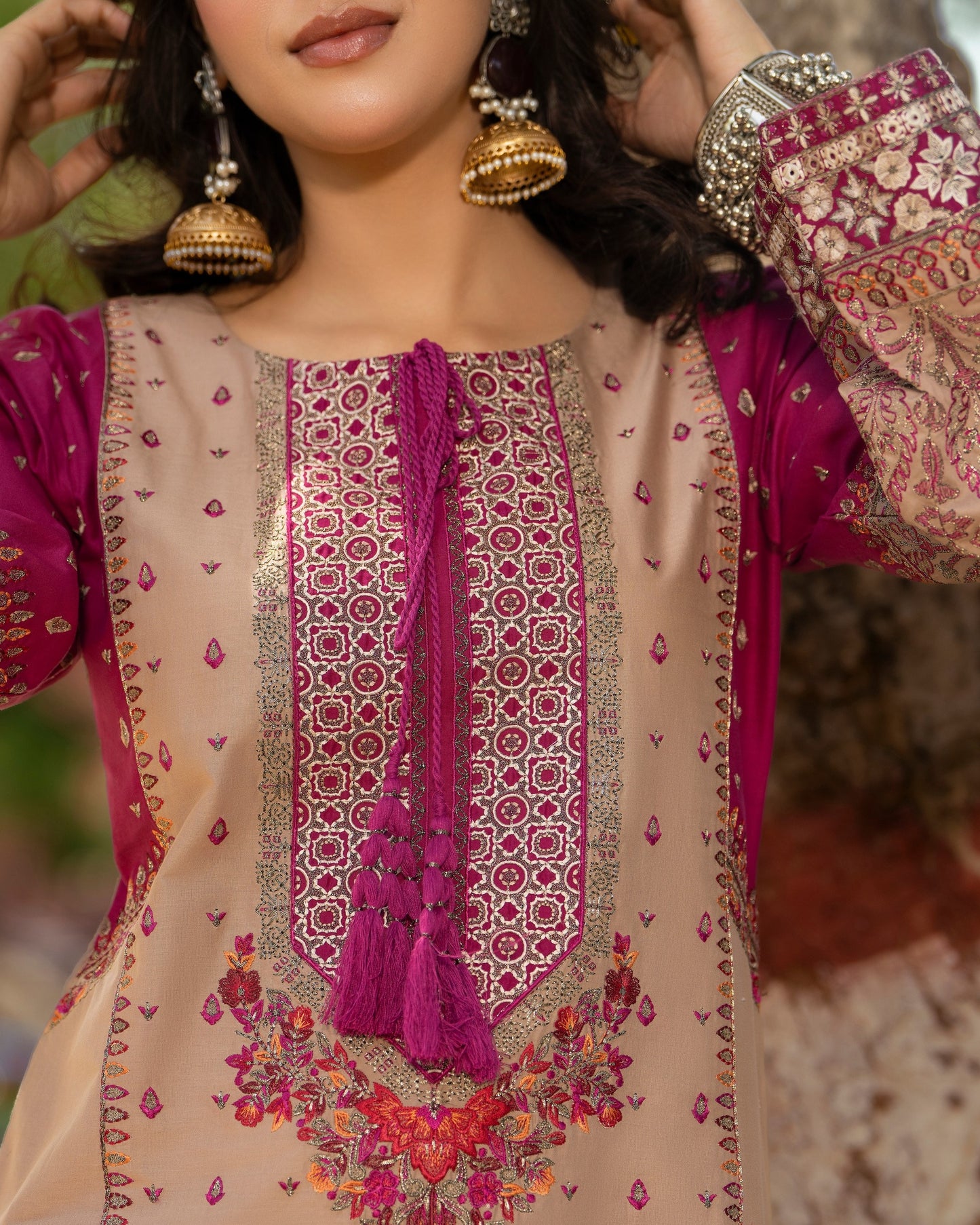 Karma Sunehri 1572 Deep Magenta