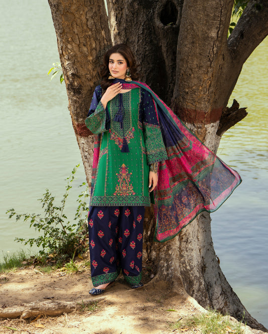 Karma Sunehri 1572 Teal Green