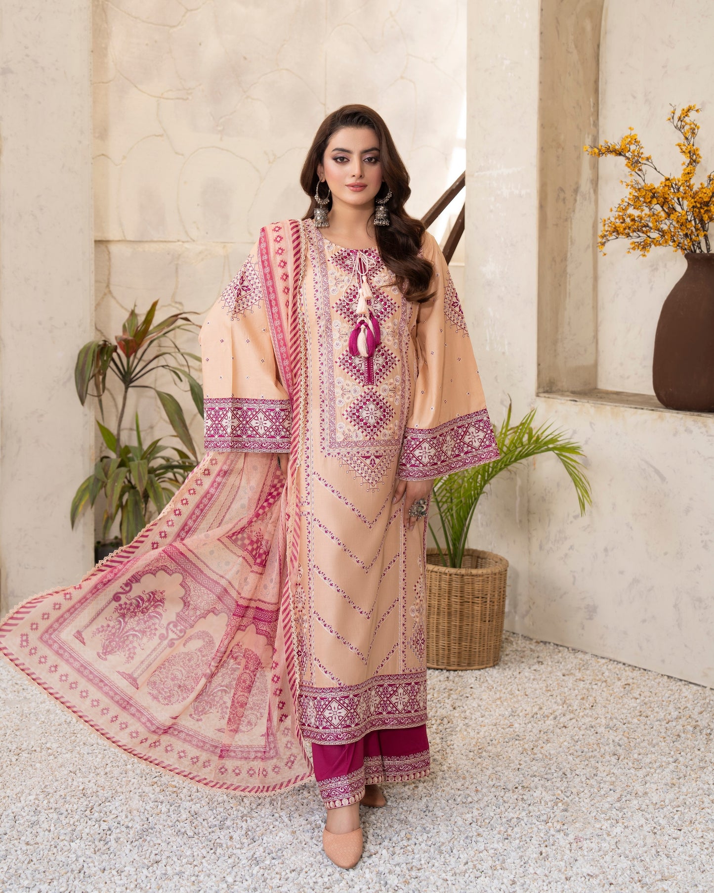 Karma Tabeer 1568 Peach Sorbet