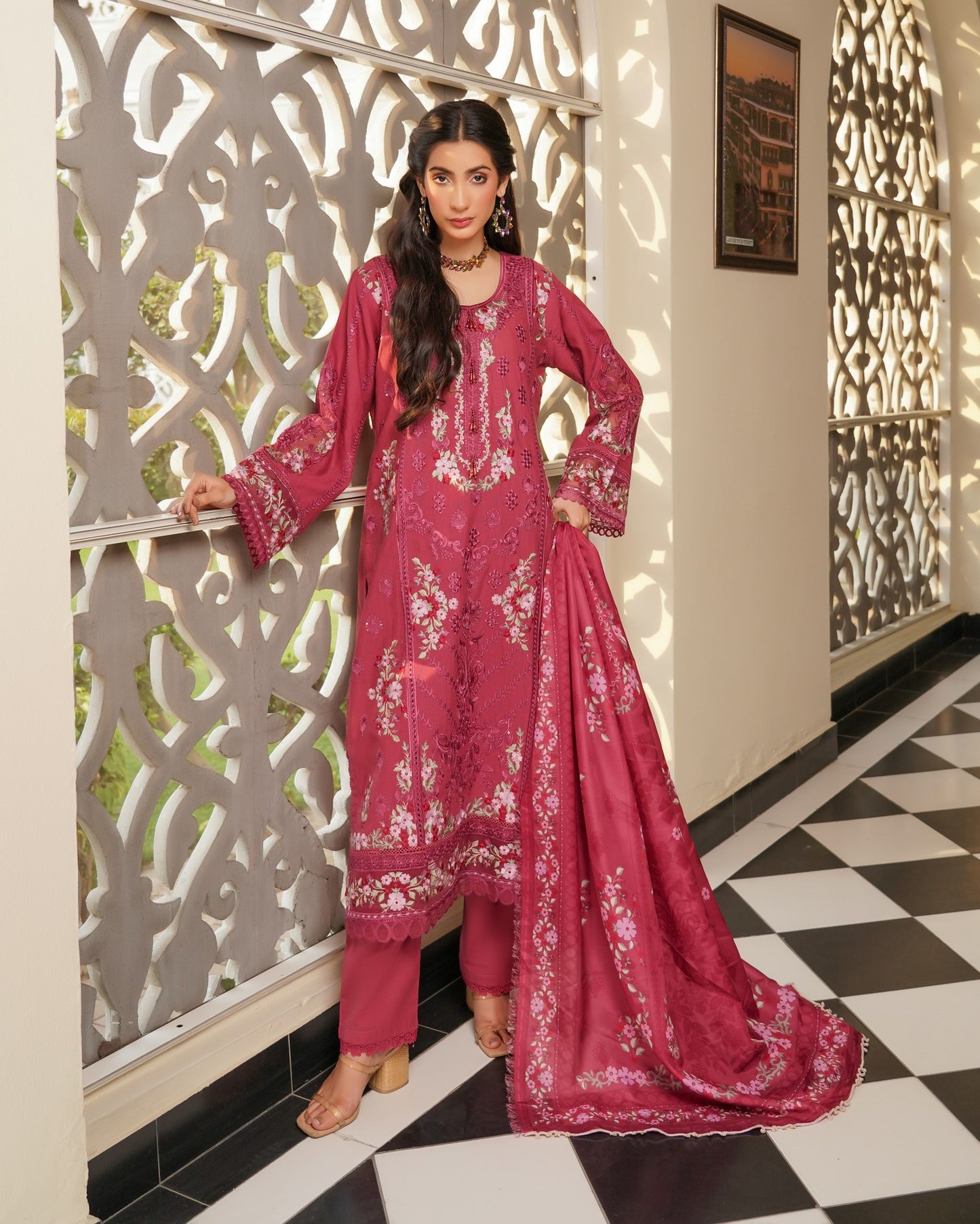 Munira Mashq Dhanak 03 Shocking Pink