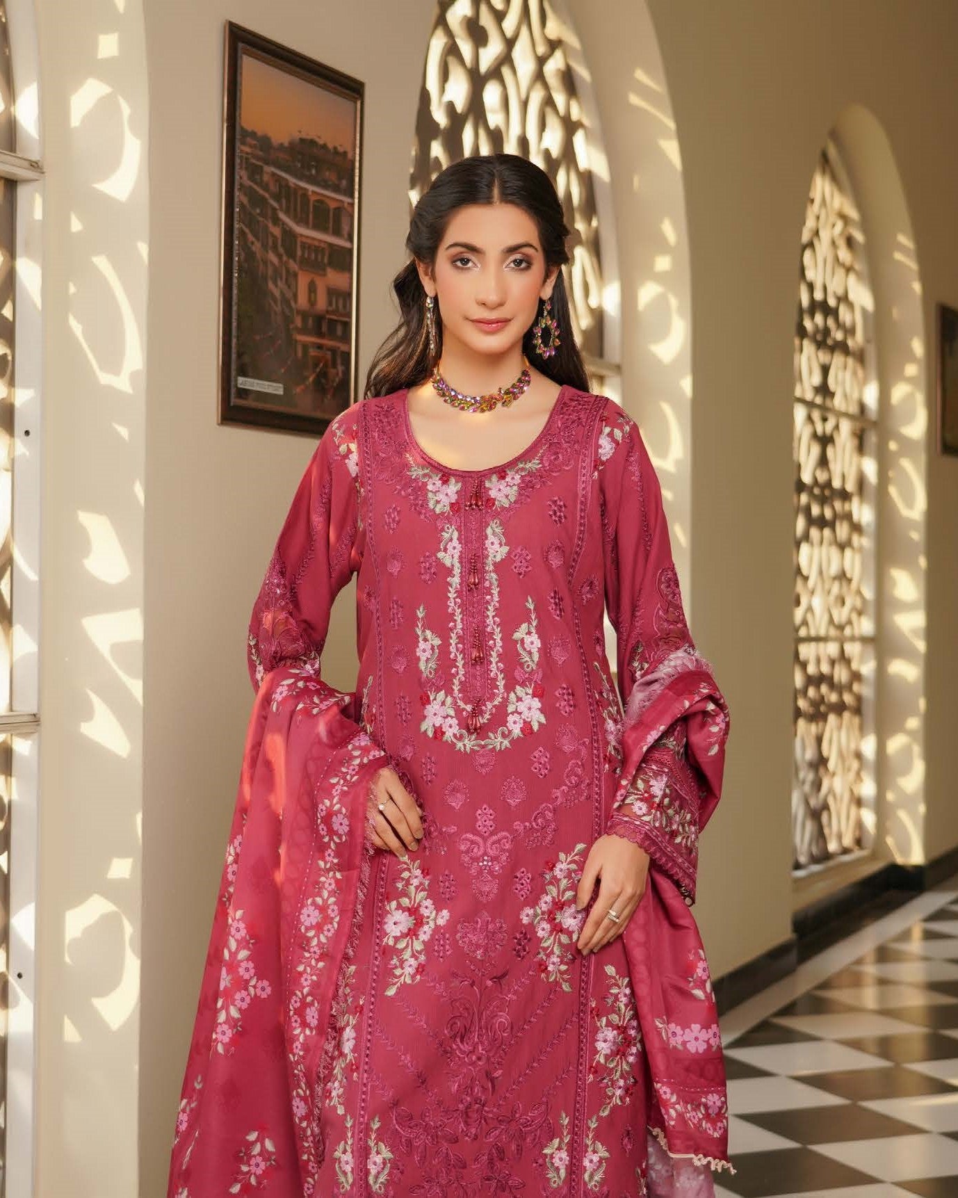 Munira Mashq Dhanak 03 Shocking Pink