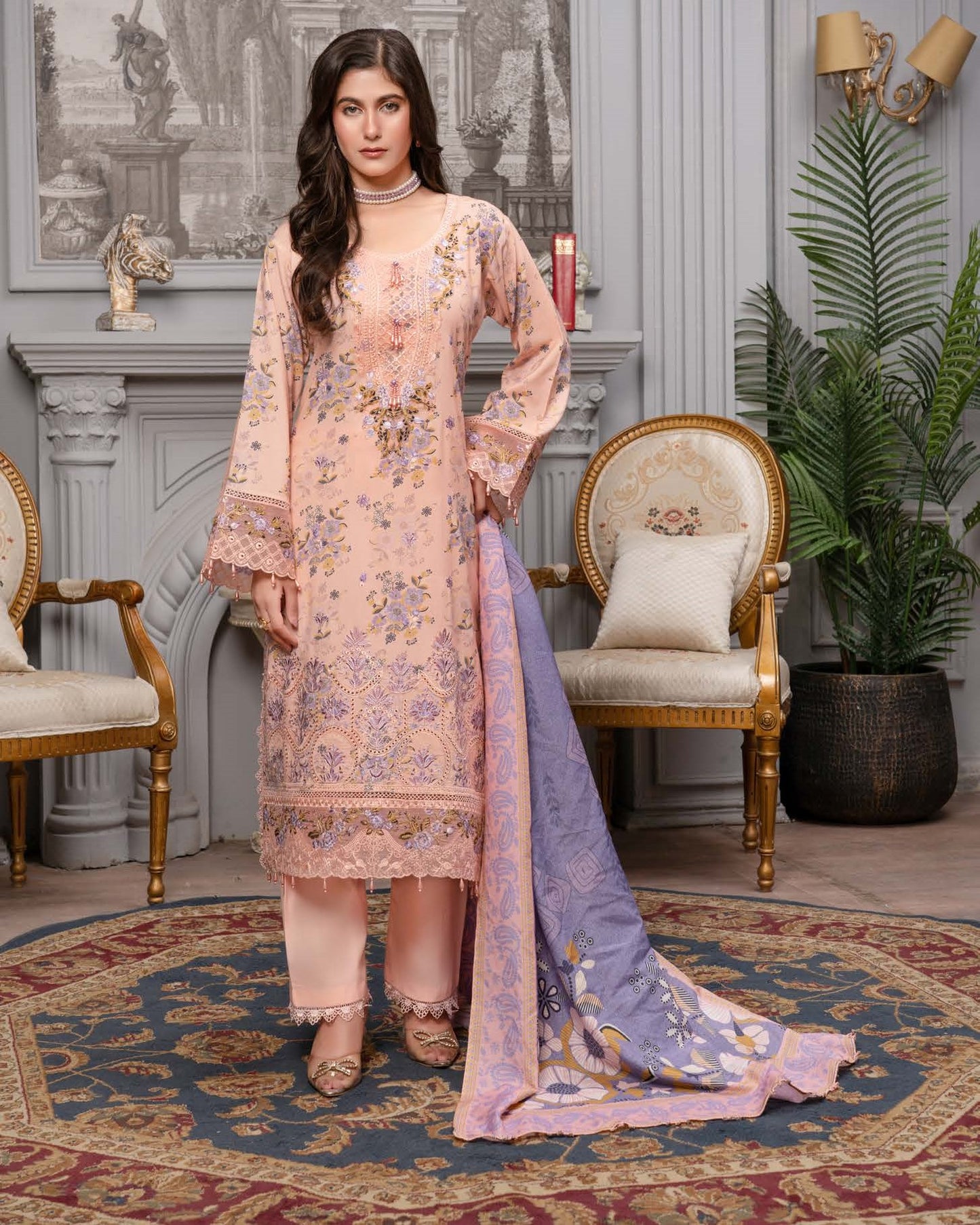 Munira Aura Dhanak 01 Peach