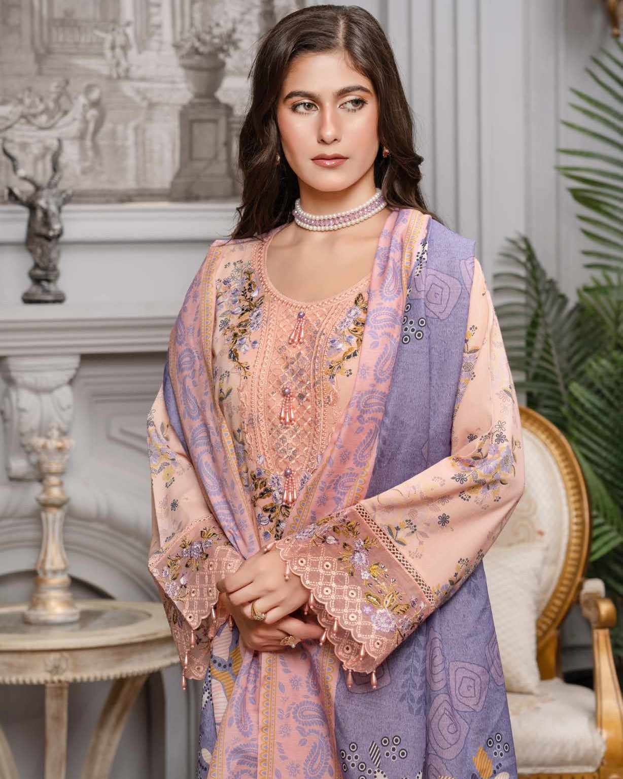 Munira Aura Dhanak 01 Peach