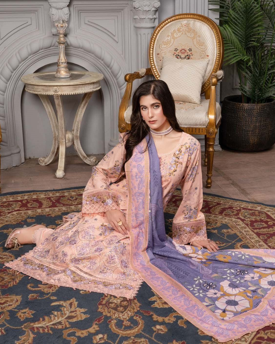 Munira Aura Dhanak 01 Peach