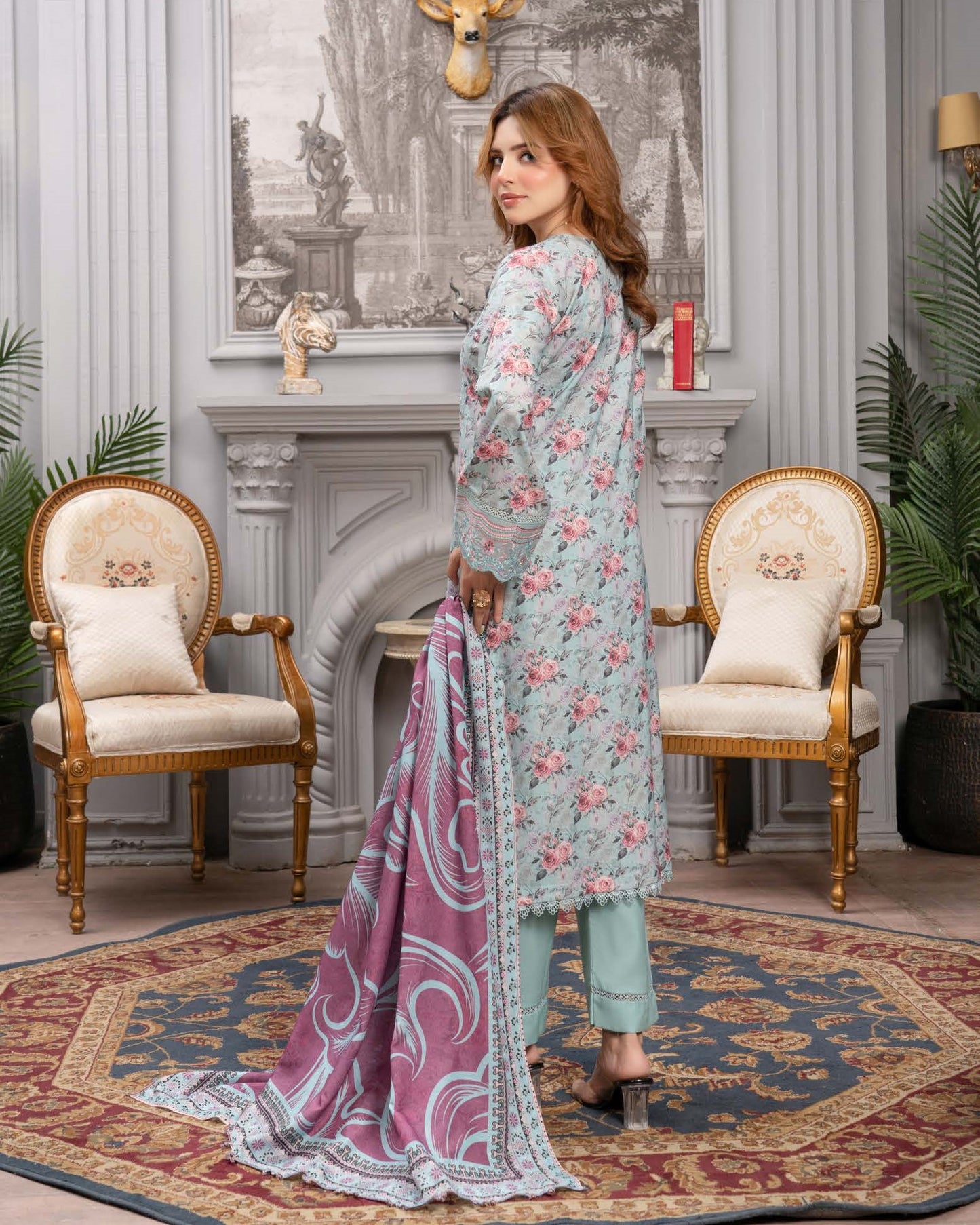 Munira Aura Dhanak 02 Sky Blue