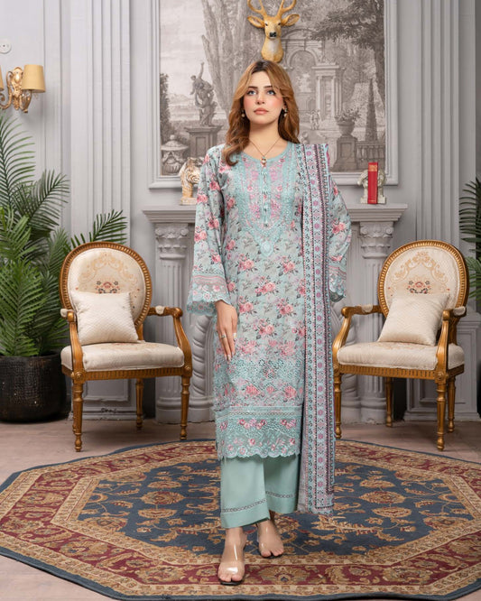 Munira Aura Dhanak 02 Sky Blue
