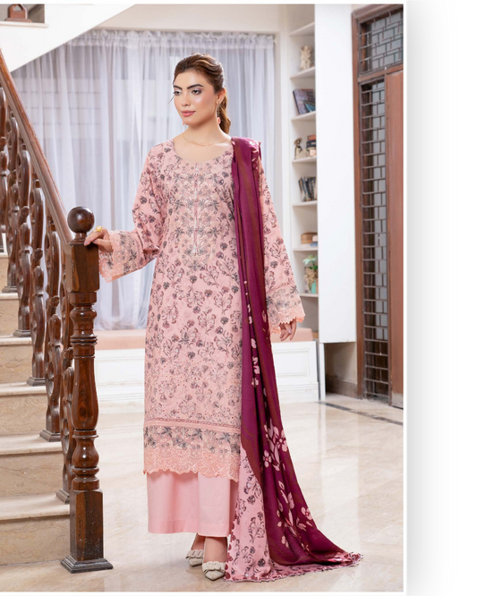 Munira Virasat Dhanak 06 Rose Pink