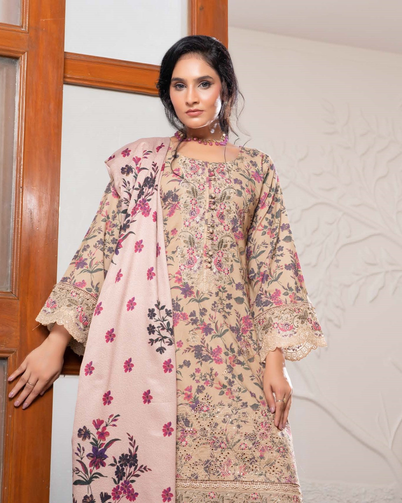 Munira Virasat Dhanak 07 Camel Skin
