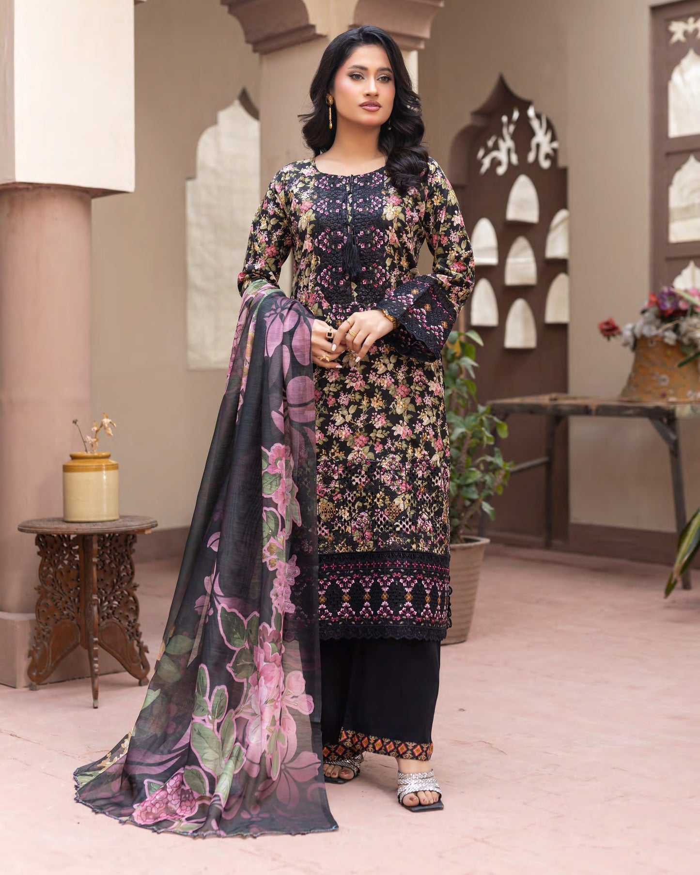 Munira Mehru Lawn MSL 03 Black