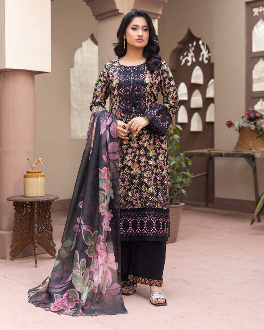 Munira Mehru Lawn MSL 03 Black