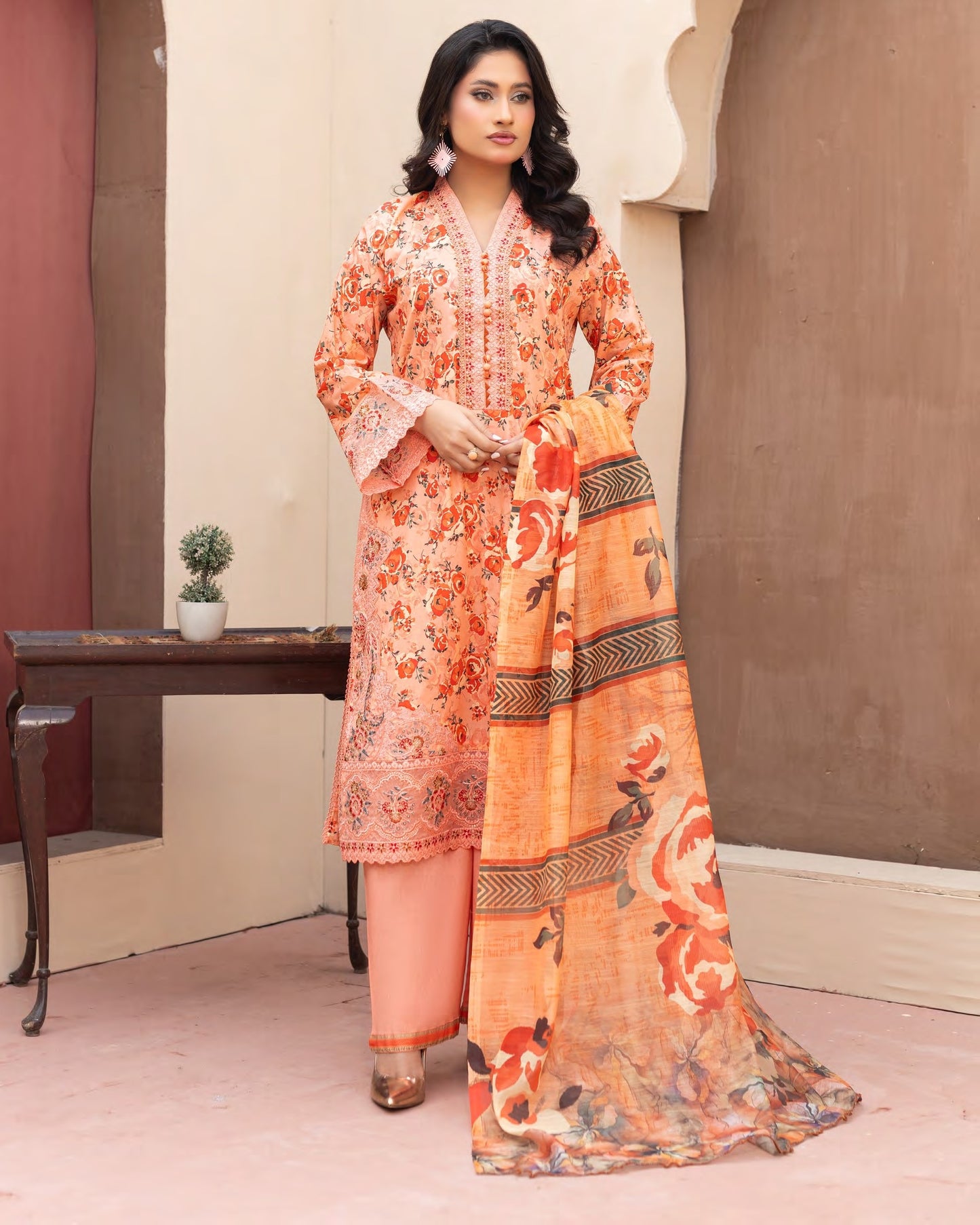 Munira Mehru Lawn MSL 04 Peach