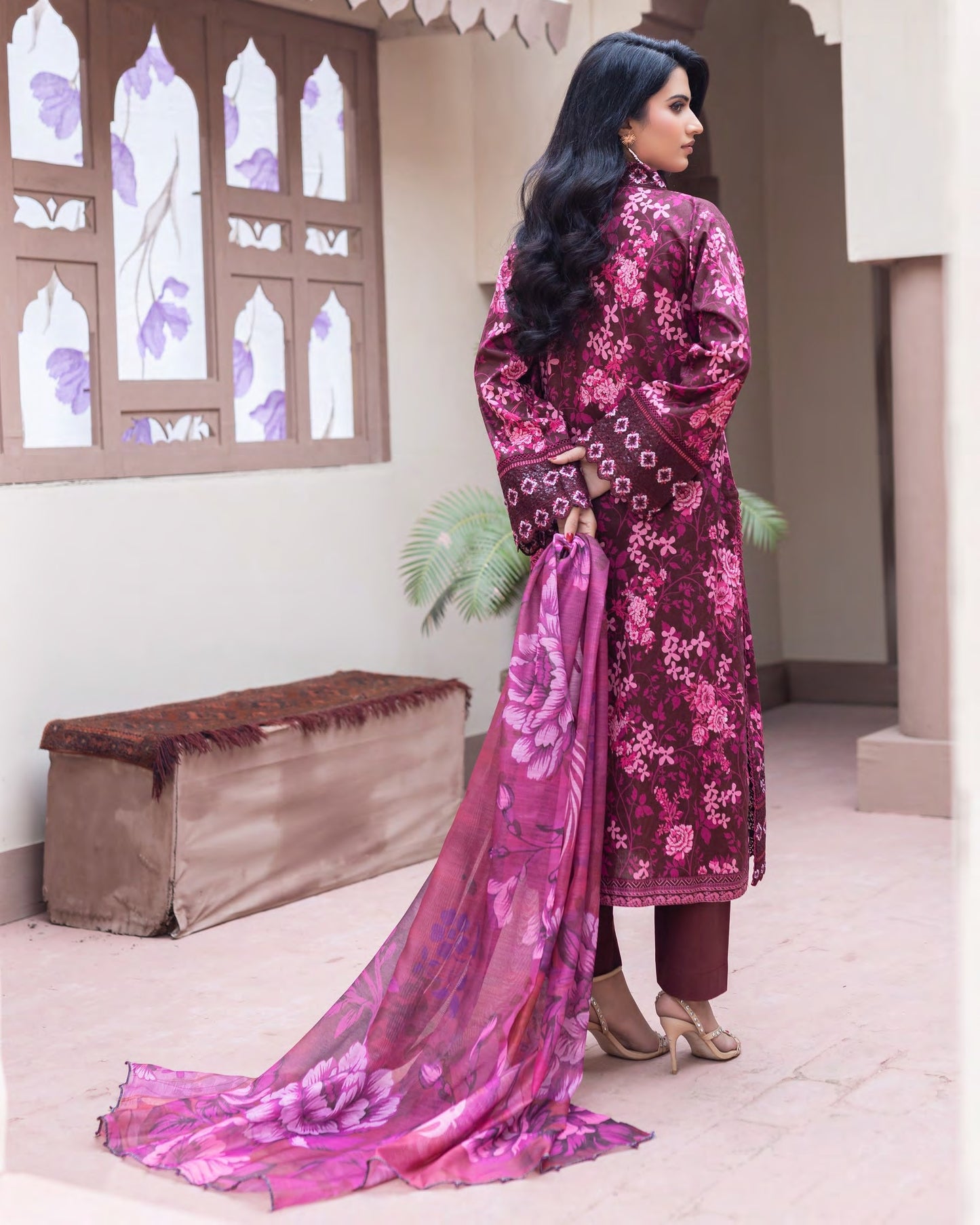 Munira Mehru Lawn MSL 01 Mehroon