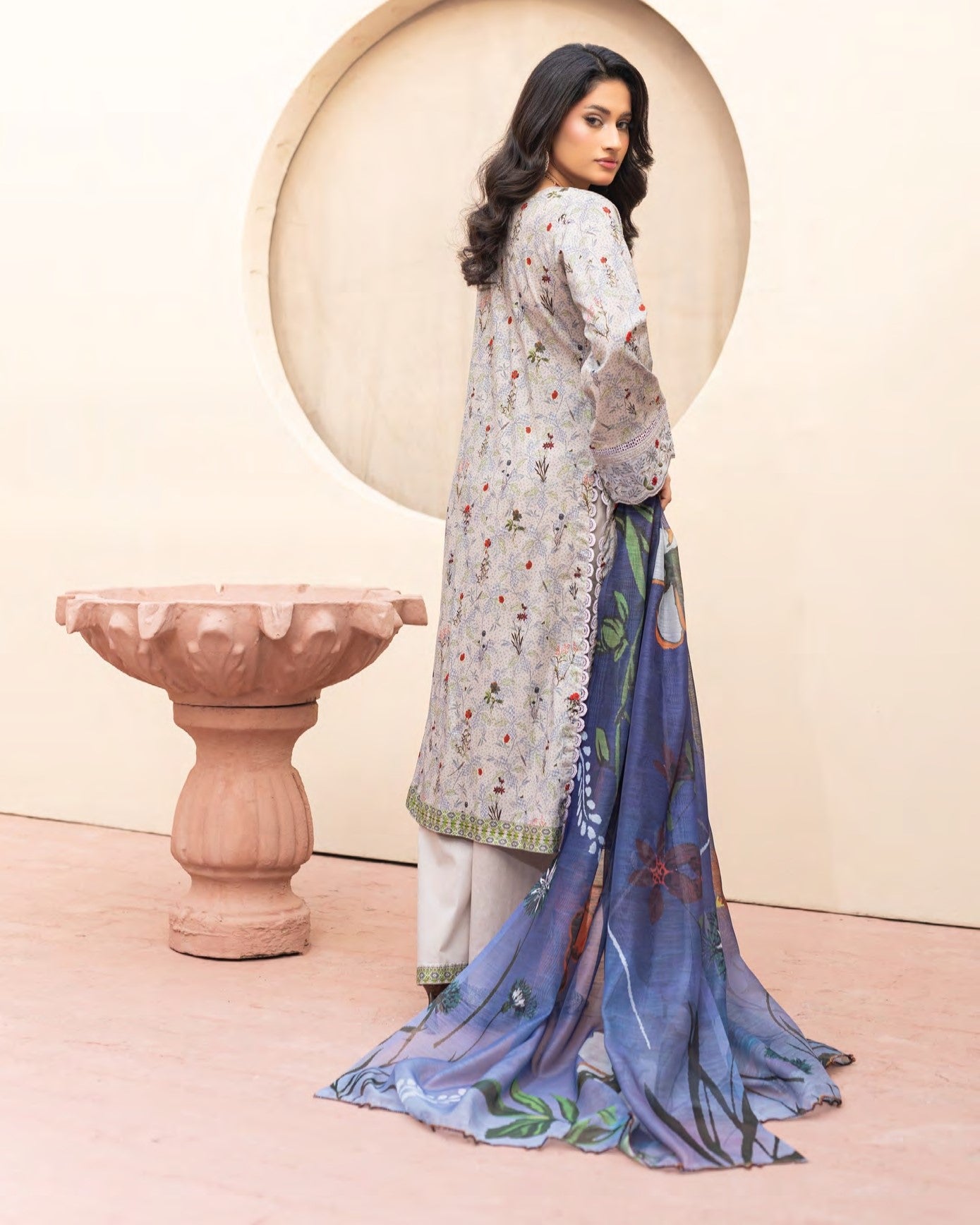 Munira Mehru Lawn MSL 06 Dusty Grey