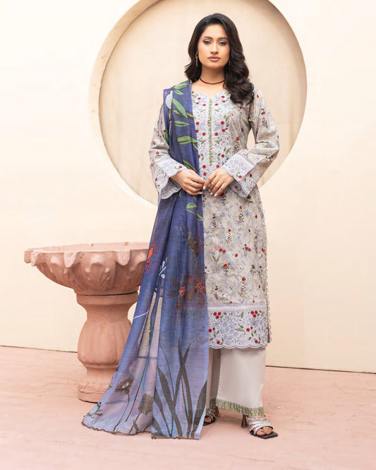 Munira Mehru Lawn MSL 06 Dusty Grey