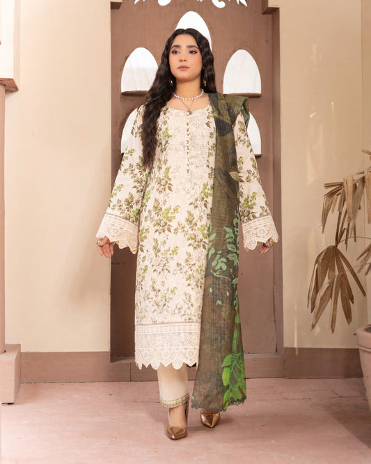 Munira Mehru Lawn MSL 07 Cream