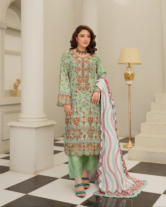 Munira Sahiba Dhanak MSL 04 Parrot Green