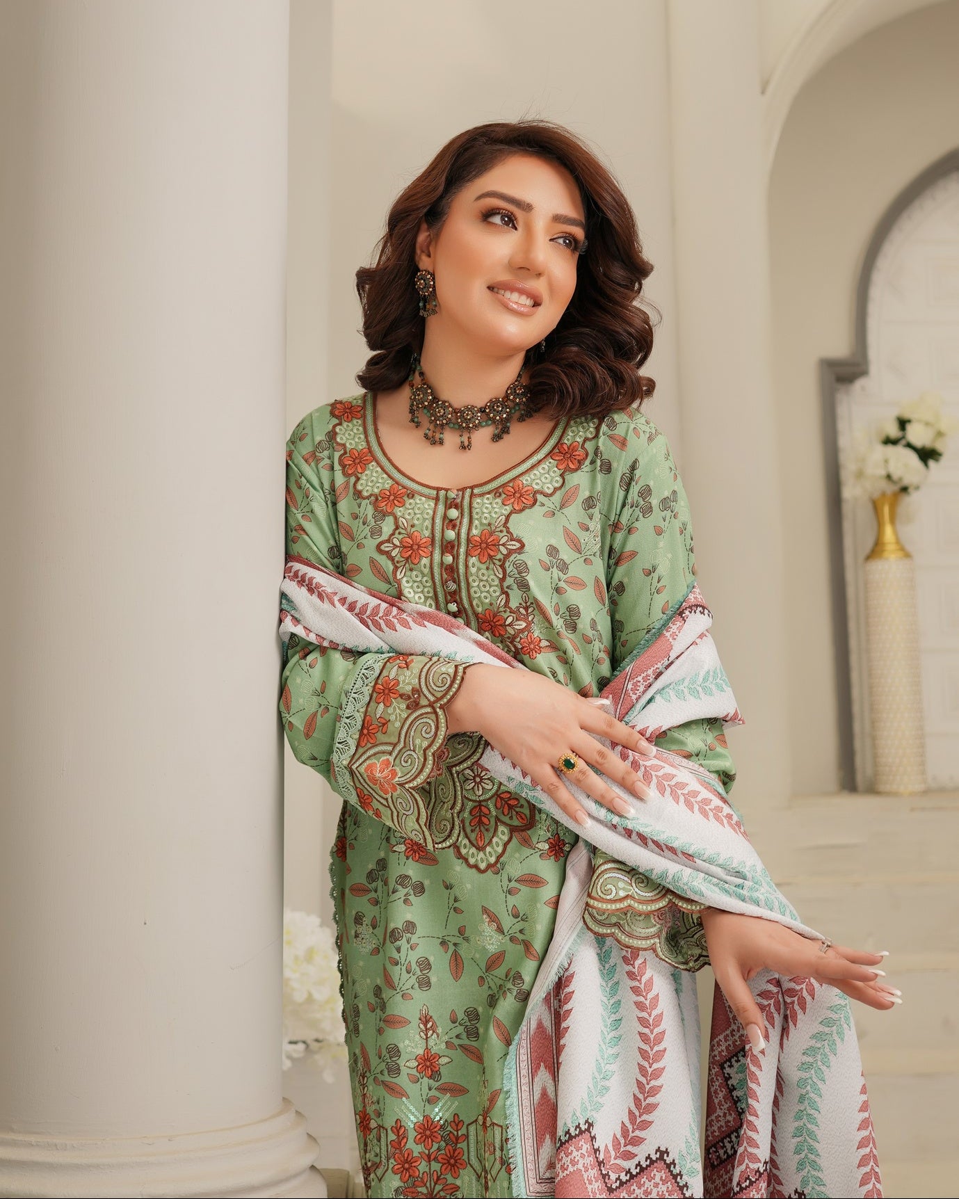 Munira Sahiba Dhanak MSL 04 Parrot Green