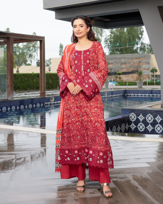 Munira Imperial Lawn 07 Mehroon