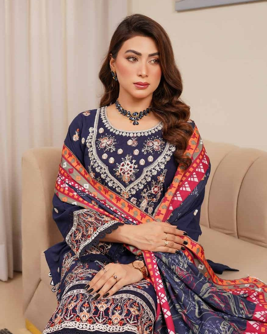 Munira Mehar Dhanak MSL 02 Navy Blue