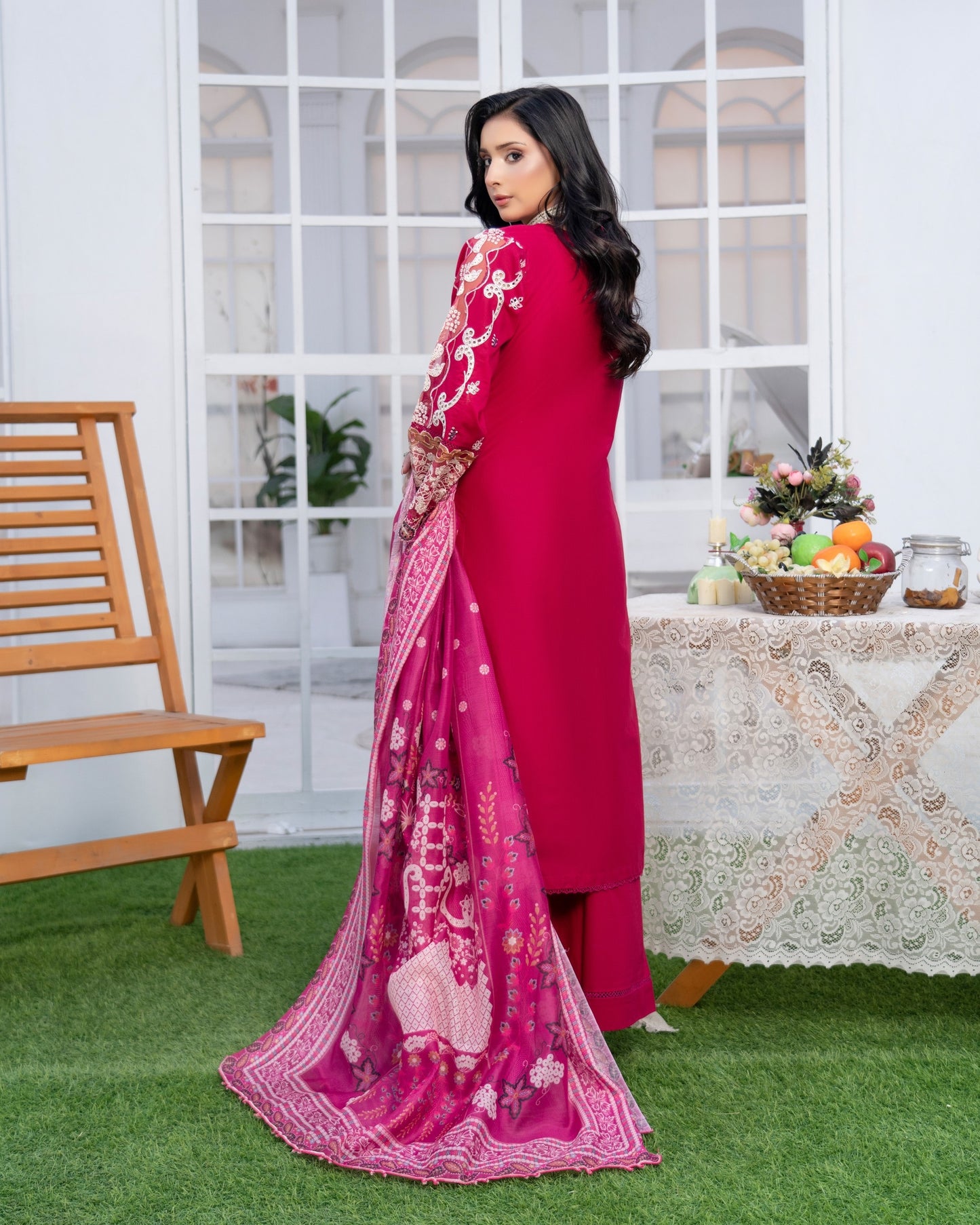 Munira Guman Cotton 04 Shocking Pink
