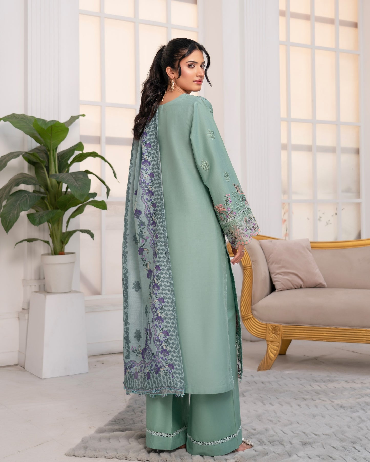 Munira Guman Cotton 01 Sage Green