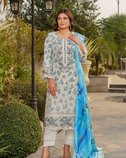 Munira Muam Dhanak 05 Off White