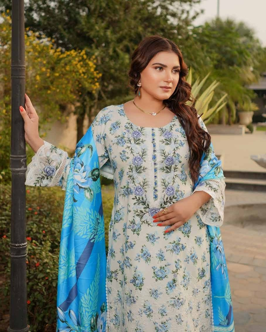 Munira Muam Dhanak 05 Off White