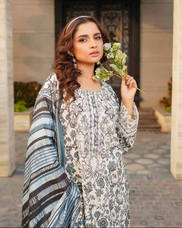 Munira Muam Dhanak 08 Chalk White