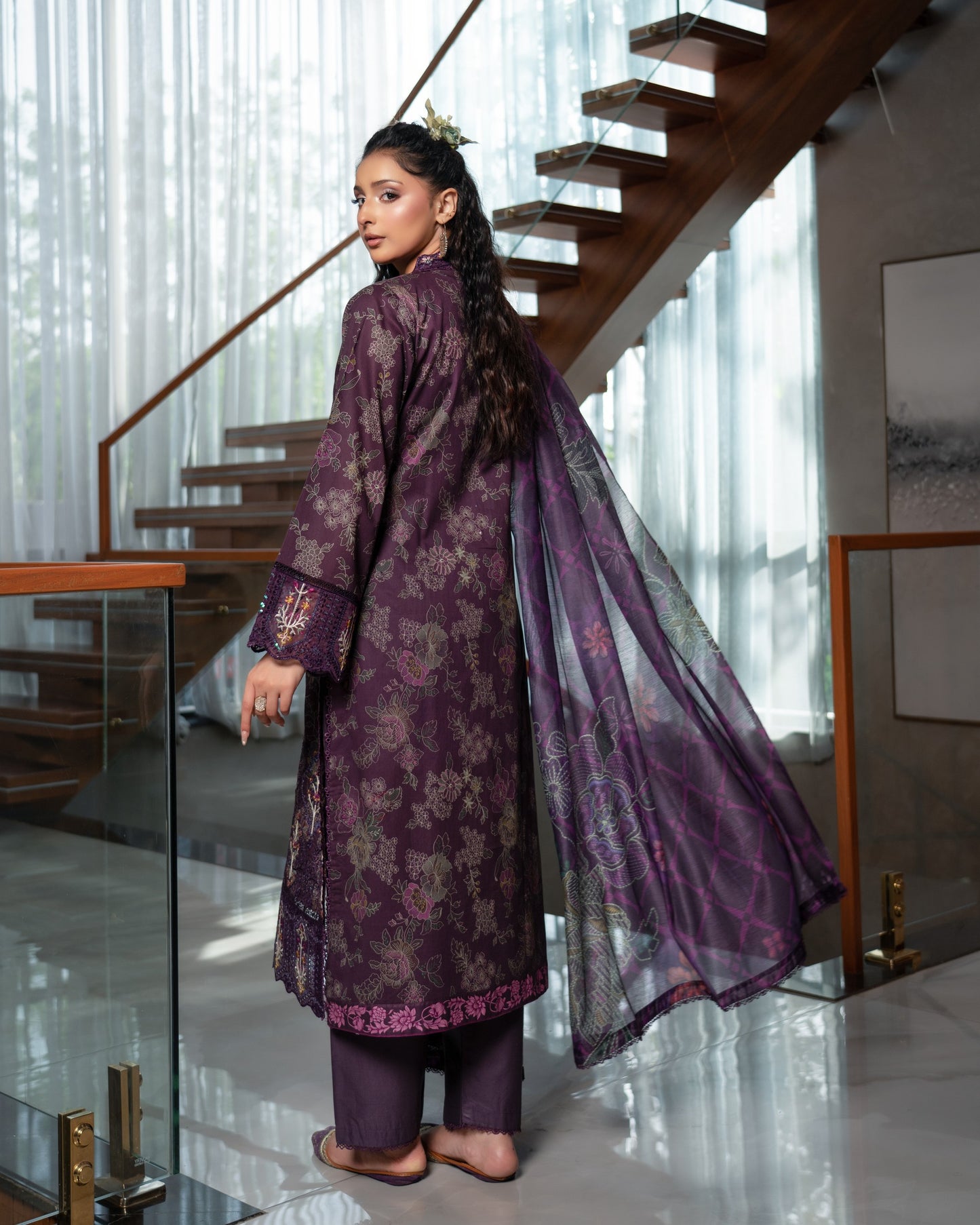 Munira Umeed Lawn 04 Voilet
