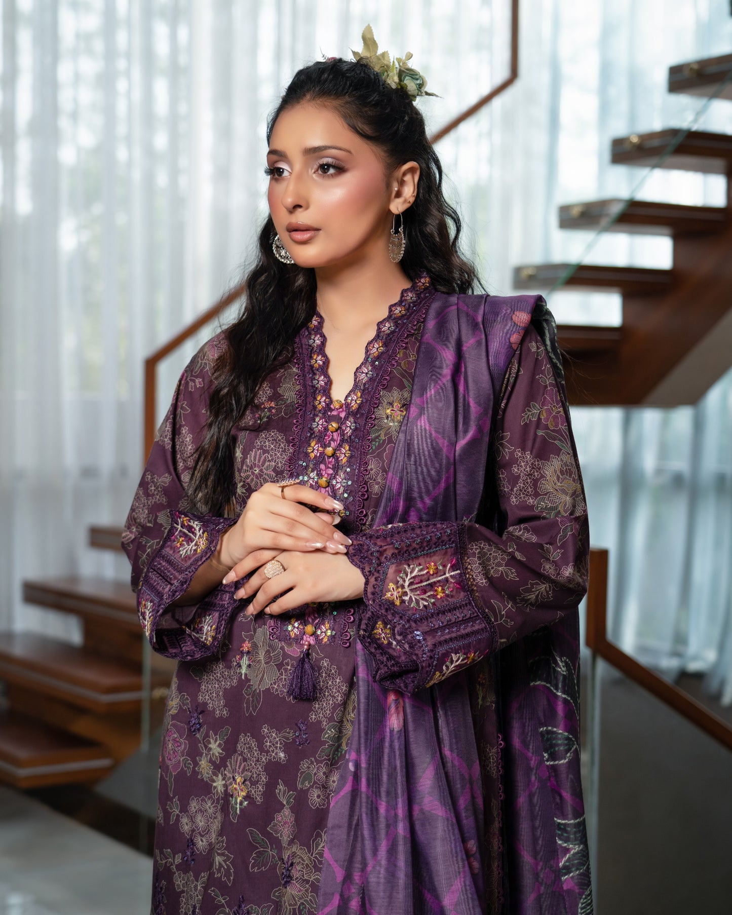 Munira Umeed Lawn 04 Voilet
