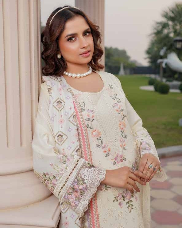 Noor-e-Munira Dhanak MSL 04 Cream
