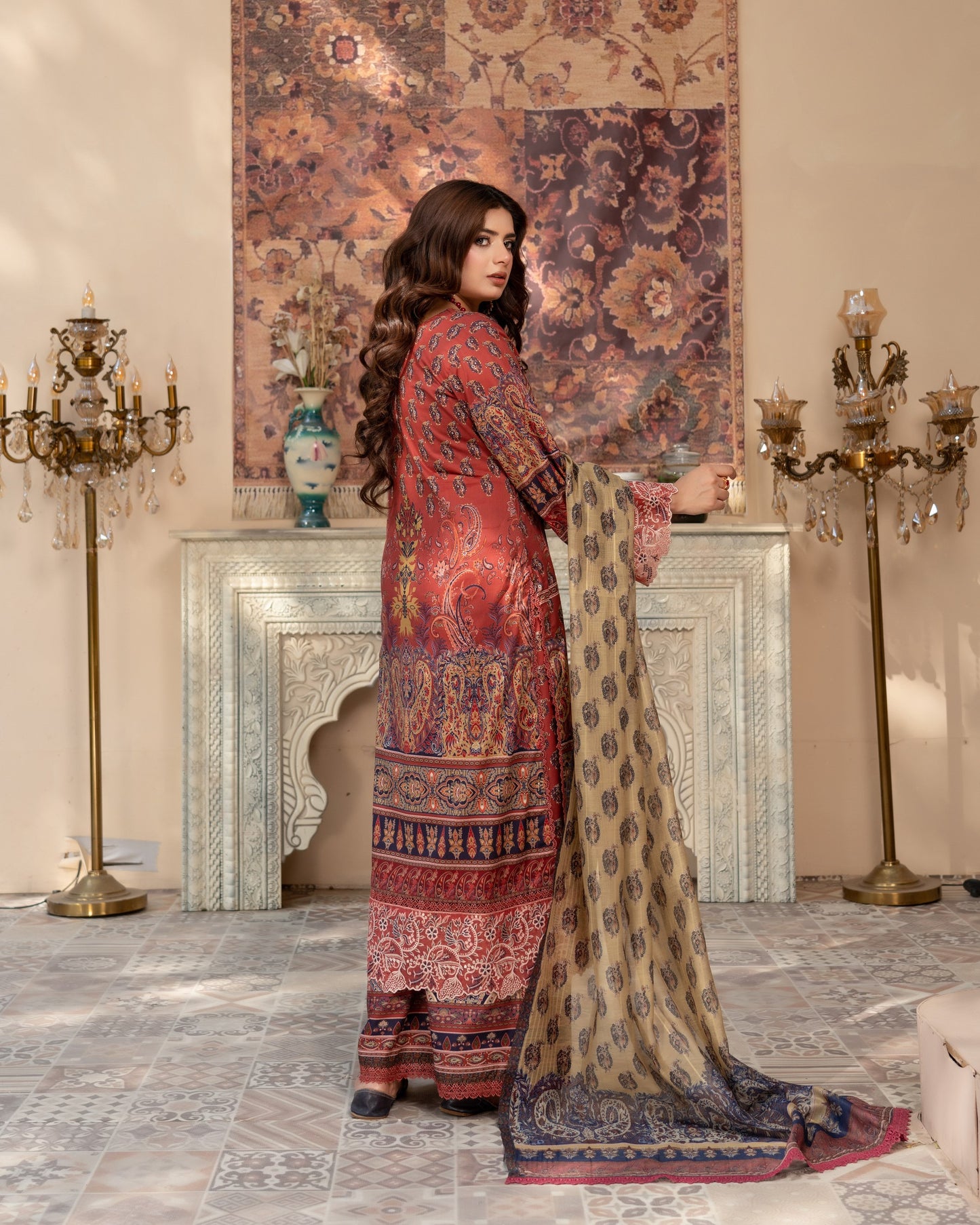 Munira Khwahish 01 Burgundy