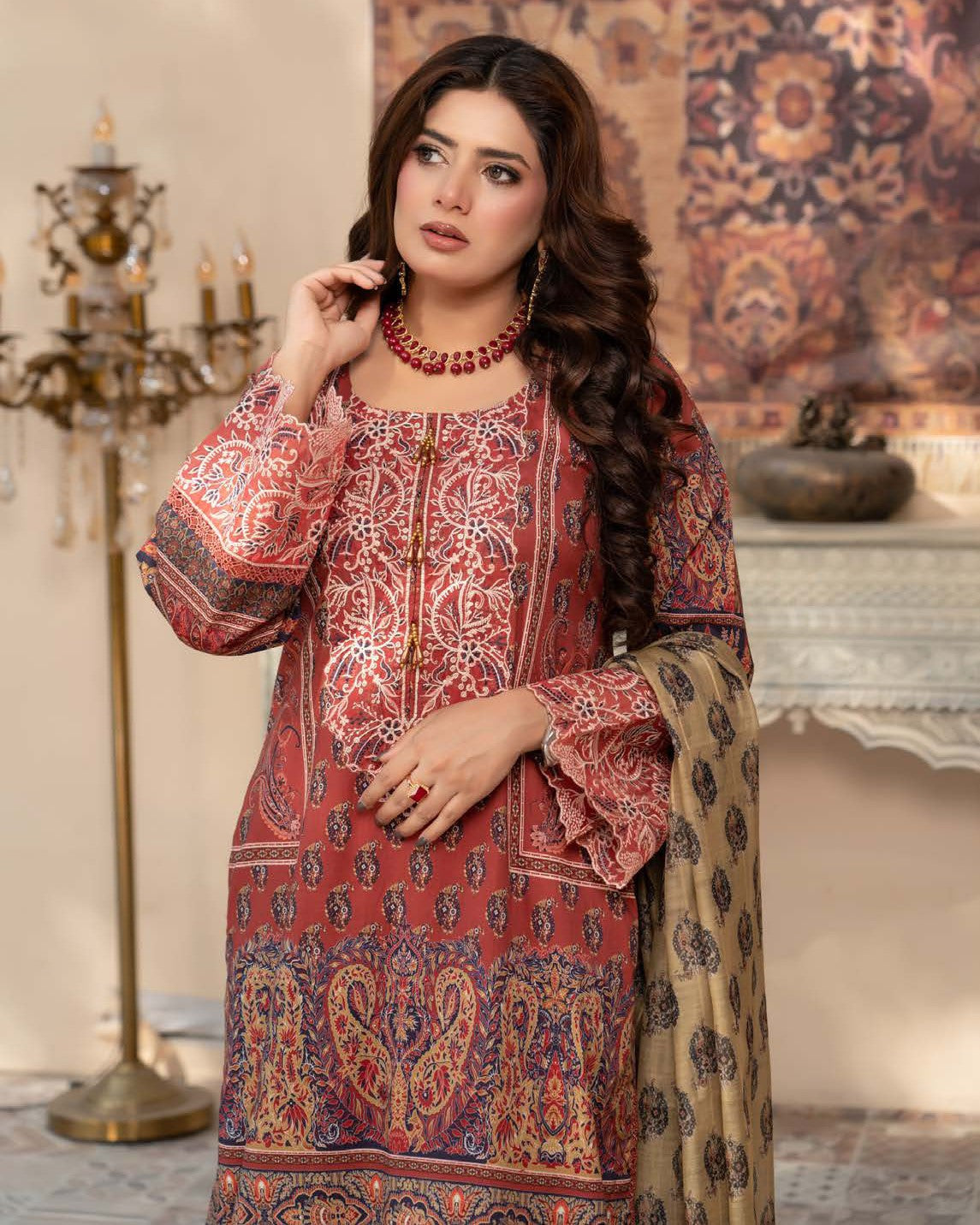 Munira Khwahish 01 Burgundy