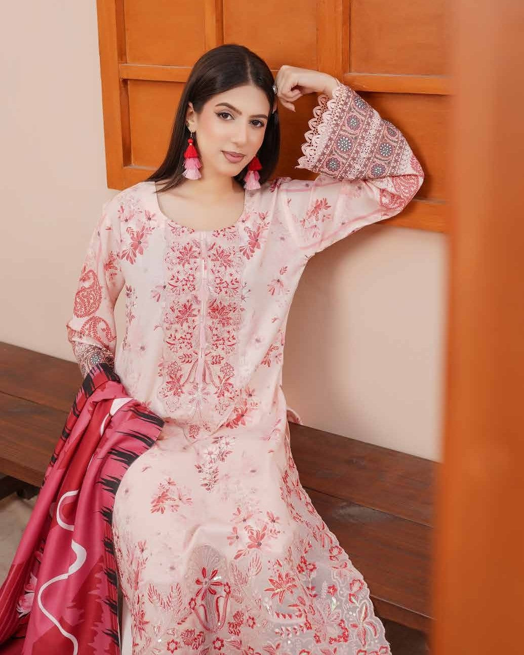 Munira Aaina Dhanak 05 Rose Pink
